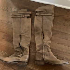Sam Edelman size 8 over the knee boots olive color